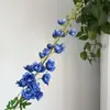 Flor Artificial Transfronteiriça com Design Dinâmico para Casamentos, Decoração de Casa com Teto Alto, Flor Artificial de Jacinto Violeta