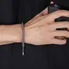 Pulsera Redonda de Hueso de Acero de Titanio de Marca de Moda Transfronteriza, Pulsera Hip-Hop Punk para Hombres, Accesorios de Moda de Gama Alta para Mujeres