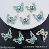 Novo Pingente Charme Borboleta com Strass Iridescente de Cristal DIY Brinco Pulseira Colar Joias Acessórios de Liga