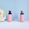 Em Estoque Frasco Espumador Cônico Rosa Mousse para Pet com Fundo Curvo, Frasco Espumador para Limpeza Facial 60ml/100ml, Frasco Recarregável