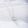 S925 prata esterlina micro-incrustado zircão temperamento senhoras colar Coringa cheio de diamante oval geométrica clavícula cadeia jóias atacado