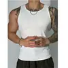 Chaleco de Costilla Absorbe Sudor Moda Verano Deportivo Elástico Ajustado Sin Mangas Color Sólido Transpirable Secado Rápido Entrenamiento Fábrica