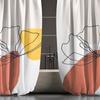 Actividades de Año Nuevo Explosiones Transfronterizas 100g Cortina de Ducha Estampada Impermeable Textil de Primavera Cortina de Baño Cortina Divisoria de Baño