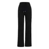 Pantalones Verticales de Modal para Caminar para Mujer en Verano con Cordón de Cintura Baja que Cubren la Carne y Adelgazan Pierna Ancha Desnuda de Largo Completo