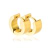 Celebridad de Internet Nuevo Hebilla de Oreja Simple de 6 mm Brillo Estilo Titanio Acero Joyería Moda Transfronteriza Sentido de Alta Gama Pendientes Sin Decoloración