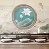 Papel tapiz de Loto Antiguo Estudio de yoga Zen Tela de pared de fondo Nuevo Chino Sala de té Aula de guzheng Sala de Buda Papel tapiz del salón de Buda