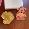 Estilo Chinês Deus da Riqueza Gato da Sorte Ímã de Geladeira de Metal Desenho Animado Fofo Magnético Criativo Personalizado Presente Decorativo Lembrança
