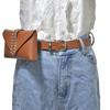 Coreano - estilo novo elegante pessoas cintura bolsa cinto all-match tridimensional rebite embutimento saco cinto das mulheres satchel cinto
