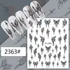 Colección de Pegatinas para Uñas Mariposa: Nuevas Calcomanías Adhesivas para Uñas de Mariposa Blanca Delgadas Flexibles con Relieve de Hada Nuevas de Moda al por Mayor