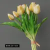 Buquê de Tulipas Artificiais com 7 Hastes de Borracha Macia, Arranjo de Flores Artificiais para Sala de Estar, Mesa de Jantar, Hall de Entrada e Decoração de Mesa