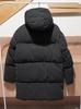 8281/234 - Chaqueta acolchada de algodón con capucha, versión suelta, negra y larga, para hombre, original, europea y americana, venta al por mayor