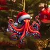 Nuevo Acrílico Plano Transfronterizo Mundo Animal Colgante Fiesta de Navidad Adorno para Árbol de Navidad