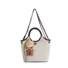 Bolso tipo cubo de moda para mujer, elegante bolso de hombro, versión coreana, color liso, moderno para el uso diario, exquisito bolso de hombro