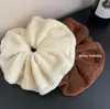 Anillo de pelo de felpa simple para otoño e invierno, accesorio para el cabello con forma de bola, cuerda de pelo elástica alta, cuerda de pelo de mujer con tendón de goma