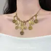 Nuevo Diseño, Estilo Mid-Century Collar Apilado de Perlas, Exquisito y de Alta Gama, Temperamento Único, Collar Colgante de Cesta de Verduras