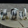 Gao Qiao wulang anillo de pluma goro's Indio plata 925 apertura anillo de plata tailandesa para hombres y mujeres parejas para anillo marea