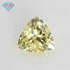 Huagang Gema Fertilizante Triángulo Ganso Amarillo Zircón Piedra Nuda Sintético Grasa Triángulo Amarillo Limón Accesorios Anillo Pedrería