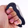 Mosquetón multifunción para exteriores cinco en uno con gancho rápido, cuchillo, sierra, destornillador cruzado y mosquetón para cuchillo.
