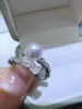 Anillo de Perla Zhuji Diseño de Nicho de la Antigüedad Media Anillo de Lujo Ligero con Sentido de Alta Gama Anillo de Serpiente de Perla de Agua Dulce Natural para Mujer