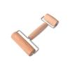 Rodillo de Cocina Antiadherente Herramienta Rodillo de Masa para Wrappers de Empanadillas Rodillo de Madera Maciza de Doble Cabeza