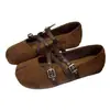 Zapatos planos retro Mary Jane con tiras cruzadas para mujer, nuevo estilo otoño 2026, diseño de punta poco profunda, perfectos con vestidos, zapatos de noche