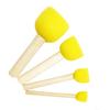 Venta al por mayor del fabricante Mango de madera Esponja Redonda Tipo Champiñón Pincel de Pintura Esponja de Pintura DIY para Niños Pincel Sello Pincel para Arte Urbano