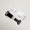 Fornecimento Pronto de Fivela de Ajuste para Gravata Borboleta 12mm Preto e Branco Pom Plástico Fivela de Sutiã Acessórios de Fivela para Lingerie Fabricante