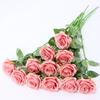 Buquê de Rosas Artificiais, Flores Artificiais de Seda, Decoração de Sala de Estar, Arranjo de Flores, Flor de Mão para Dia dos Namorados, Simulação de Alta Qualidade
