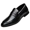 Novos Sapatos Masculinos Casuais de Couro Couro Macio Solado Macio Slip-on Sapatos de Dirigir Mocassins