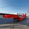 Vendas Transfronteiriças de Semirreboques Plataforma Baixa com Pescoço de Ganso de 4 Eixos, Reboques Plataforma para Transporte de Carga Grande de 13,4m Ton