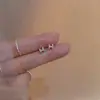 Pendientes de Tachuela H Completamente Diamantados de Plata Pura S999 para Mujer, Delicados y Compactos con un Toque de Lujo, Joyería para Orejas con Cierre de Rosca para el Cuidado del Oído
