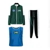 Ropa Deportiva para Niños Otoño Cuello Alto Cremallera Sudadera Verde Oscuro Conjunto de Tres Piezas X-O Chaleco Nuevo