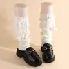 Calcetines Apilados para Mujer en Otoño e Invierno Jk Calcetines de Punto para Pantorrilla Calcetines Blancos de Lana Calcetines Cálidos de Acrílico Y2K