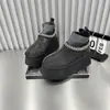 Botas calcetín de suela gruesa estilo coreano con forro polar para abrigar, Botas de nieve de suela gruesa, Novedad Invierno 2026, Botas cortas casuales que aumentan la altura para personas bajas