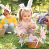 Adornos para Huevos de Madera Maciza DIY Set de Decoración de Huevos de Pascua Juguetes Educativos de Madera para Niños Fabricante Venta al por Mayor