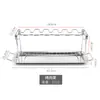 Estante Plegable Simple para Patas de Pollo para Exteriores con Bandeja Portátil de Acero Inoxidable para Horno Casero, Parrilla para Barbacoa Yangjiang
