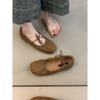 Zapatos Planos Elásticos de una Sola Tira Estilo Chanel para Mujer, Mocasines Planos para Primavera y Otoño, Zapatos de Abuela, Zapatos de Corte Bajo Cómodos