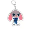 Chaveiro de Acrílico Zootopia Pingente Criativo Periférico de Anime Presente Dropshipping Transfronteiriço