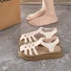 Sandalias Caladas de Punta Cerrada para Mujer, Novedad Verano 2026 Estilo Francés, Estilo Hada Deportivas con Suela Gruesa Romanas para Playa