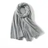 Bufanda de Punto de Cachemira Nueva para Otoño e Invierno Bufanda Jacquard de Color Puro para Mujer Protector de Cuello Cálido Chal Grande Bufanda Grande de Punto