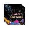 Festa Temática Fantasma Sombrio de Halloween Louça Descartável Pratos de Papel Copos de Papel Talheres Colheres Garfos Guardanapos de Festa Decorações