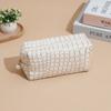 Bolsa de cosméticos de PU con patrón de piedra brillante transfronteriza, bolsa de almacenamiento de cosméticos de alto valor con estampado dorado, en stock, venta al por mayor