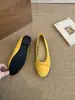Zapatos Planos de Gamuza Amarilla Chuyuji para Mujer 2026 Nuevo Primavera/Verano Rojo Francés Estilo Ballet Suave