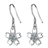Brincos de Girassol Novos Estilo Coreano Moda Feminina Doces Brincos de Flor com Diamante Elegantes Brincos Curtos de Zircônia Joias