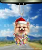 Nuevo adorno plano de perro lindo acrílico transfronterizo para coche, accesorio de mochila, decoración del hogar