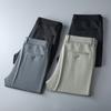 Verano Nuevo Pantalón Casual de Seda de Morera con Sensación de Hielo Cremallera YKK Pantalón de Hombre Ajustado Recto Negocios Elástico