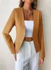 17 Colores en Stock, Comercio Exterior Transfronterizo Nuevo Estilo 2026 Blazer para Mujer, Cárdigan de Manga Larga Estilo Europeo y Americano Ajustado para Mujer