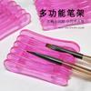 Soporte para Bolígrafos de Uñas 5 Compartimentos Almacenamiento de Bolígrafos para Salón de Uñas Escritorio Cristal Bolígrafo Pintado Portabolígrafos de Arrastre Herramienta Multifuncional