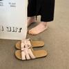 Sandálias de Praia da Moda Versátil Estilo Popular Birkenstock Temperamento Chinelos Rasteiros Slip-On para Mulheres Verão 2025