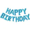 Balão de folha de alumínio com letras em inglês HAPPY BIRTHDAY de 16 polegadas Decoração de ANIVERSÁRIO cor HAPPY BIRTHDAY